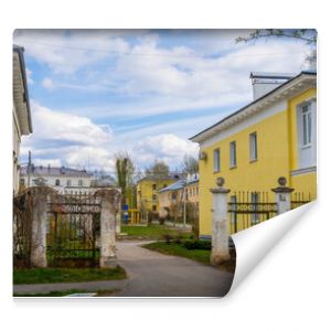 The old Soviet buildings in the downtown of Zhigulevsk, Samara oblast of Russia, know for typical Soviet architecture. 