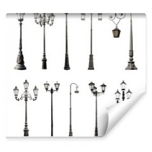 Set of decorative lampposts