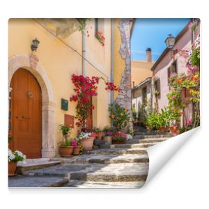 Scenic view in Forza d'Agrò, picturesque town in the Province of Messina, Sicily, southern Italy.