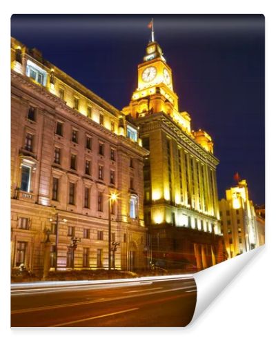Shanghai in the night time. View from the bund