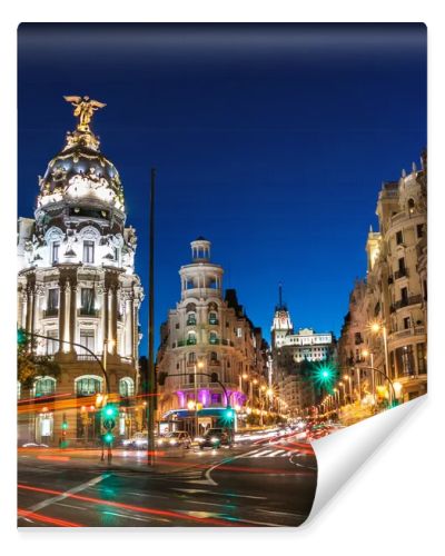 Gran Via in Madrid, Spain, Europe.