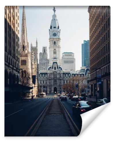 Broad Street  and City Hall, in Philadelphia, Pennsylvania. 