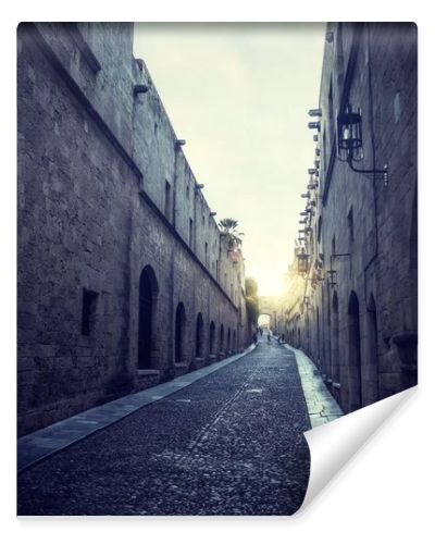 streets of the Knights in the old town of  Rhodes 