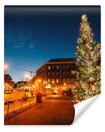 Christmas tree in Fells Point, Baltimore, Maryland.