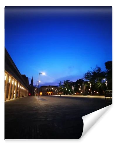 reggio emilia victory square in front of theater valleys tricolor luminous fountain