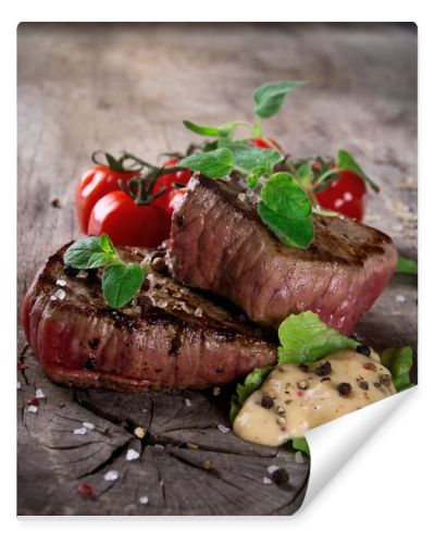 Grilled bbq steaks
