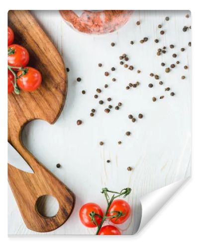 Tomatoes and cutting board   