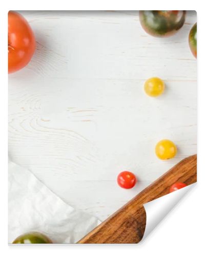 Tomatoes and cutting board