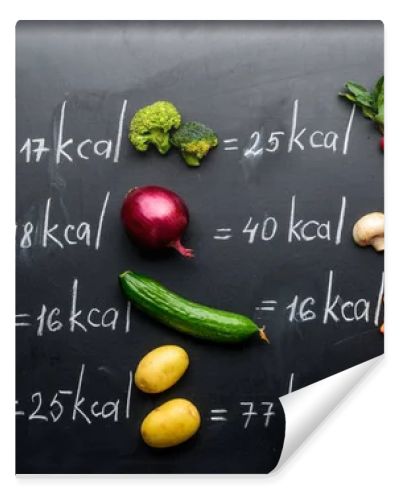 fresh vegetables and calories table