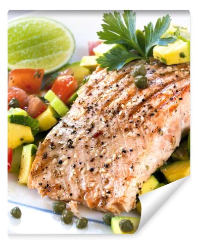 Salmon with Avocado Salsa