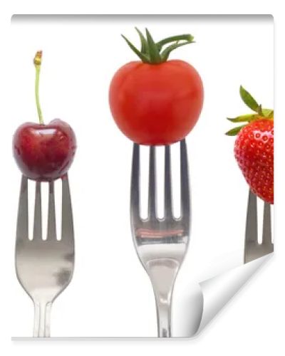 Diet concept, snack of vegetables and fruits