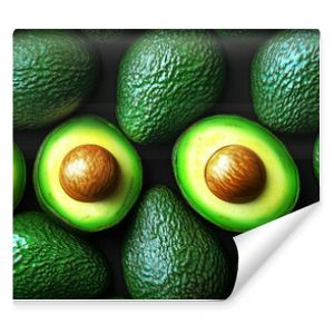 A vibrant arrangement of fresh avocados, perfect for food-related designs, recipes, or healthy eating promotions Design for Wall Art, Poster Print, Wallpaper & Background