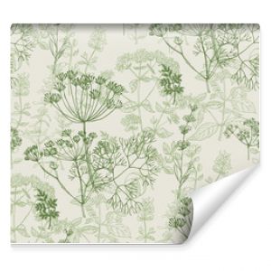 Elegant classic herbal seamless pattern