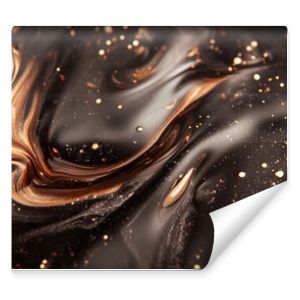 Indulge in luxurious melted chocolate  a smooth swirled texture perfect for culinary creations