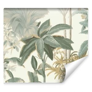 Oriental Landscape vintage Wallpaper background, wallpaper vintage green, background vintage, background green, background abstract,flowers in the garden vintage background