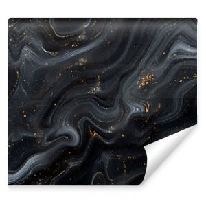 Smooth night black marbled surface background or wallpaper or website or header, copy text space for words