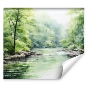 verdant greenery water color