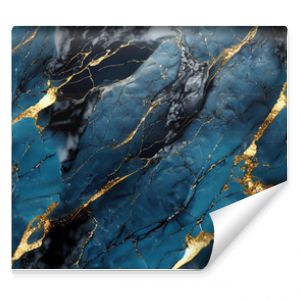 blue marble with gold effects