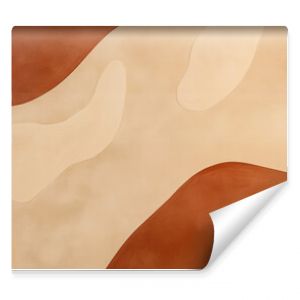 Abstract earth tone organic shapes interior design, background, art