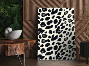 Seamless black and white animal print pattern featuring modern leopard designs versatile for teen fashion and decor