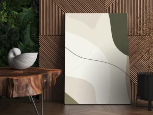 An abstract design featuring soft, organic shapes in muted colors, ideal for backgrounds or modern decor.