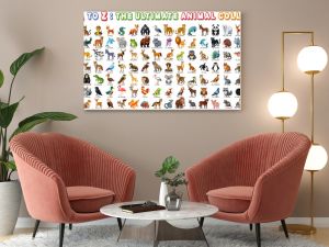 Set of animals collection arranged in alphabetical order from A to Z, Perfect for design and education and kids content.