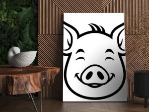 Pig Head SVG vector transparent background PNG clipart