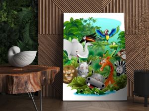 Wild Animals Cartoon on Jungle-Animali Selvaggi nella Giungla