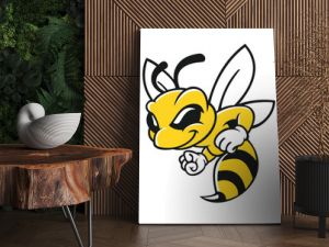 ilustracja wektorowa sztuki pszczół latająca pszczoła kreskówka