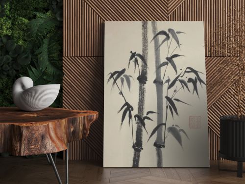 Group of bamboo trees