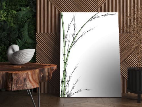 bamboo tree vector drawing