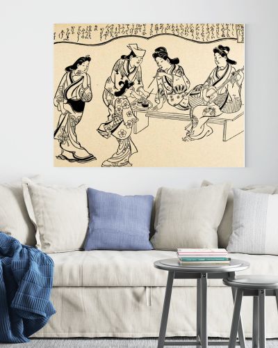 Japan art. Retro illustration