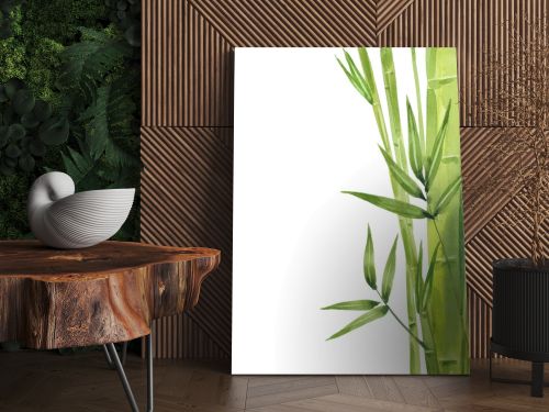 watercolor bamboo stalks