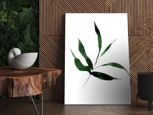 Isolated bamboo and bambooleavs illustration element. Watercolor background illustration set. Aquarelle isolated.
