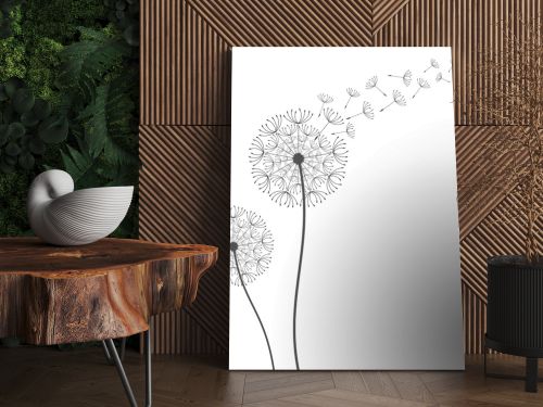 Dandelion background. Vector illustration