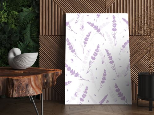 Lavender flowers light purple repeat pattern.