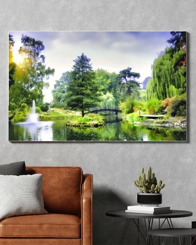 Bridge in the Japanese garden