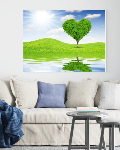 tree in the shape of heart