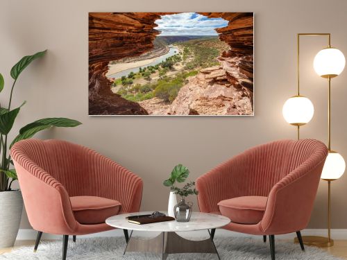 natures window in the desert of kalbarri national park, western australia