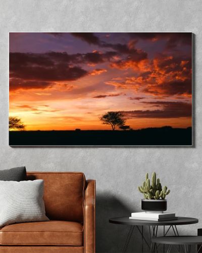 Orange cloudy sky