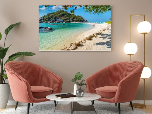 View of Nang Yuan island of Koh Tao island Thailand