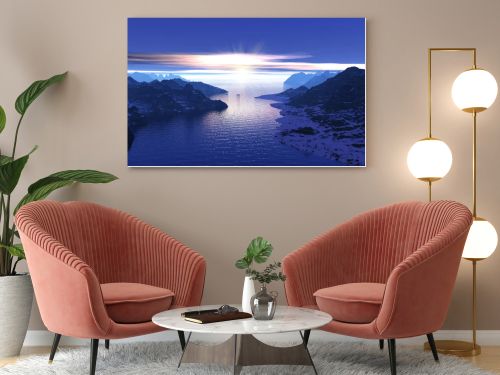 Morning in the fjords in Norway