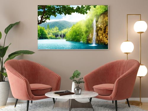 Waterfall in deep forest