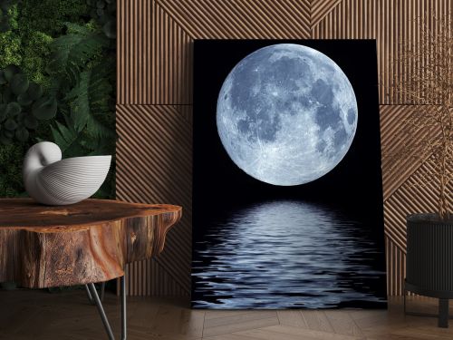 Full moon over water