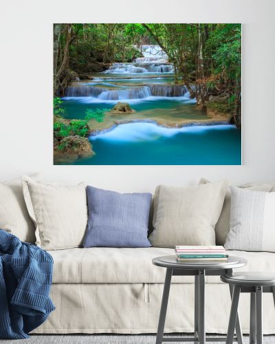 Deep forest Waterfall in Kanchanaburi, Thailand
