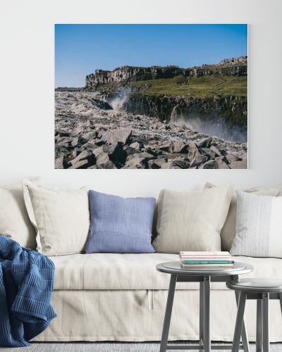 majestic scenery with Dettifoss waterfall in Iceland