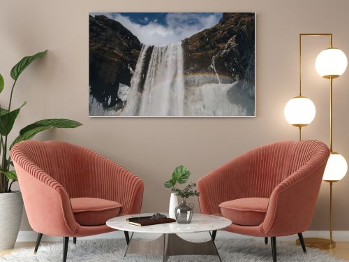 rainbow and waterfall