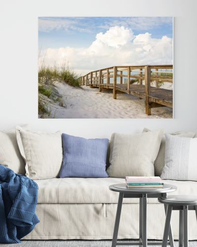 Boardwalk in the Beach Sand Dunes