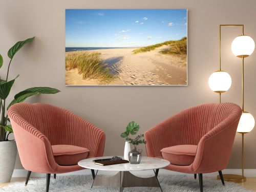 Slovinski national park, Leba sand dune on the Baltic coast