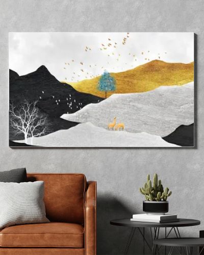 Hand drawn oil painting. Abstract art background. Oil painting on canvas. Golden texture. Fragment of artwork. modern Art. modern Art. Wallpapers, posters, cards, carpets, paintings, prints